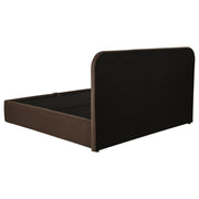 Anders Upholstered Eastern King Storage Lift Platform Bed Chocolate - 306037CHKE