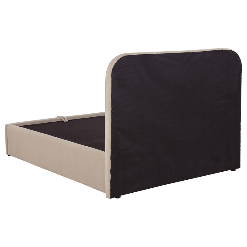 Anders Upholstered Full Storage Lift Platform Bed Beige - 306037BEIF