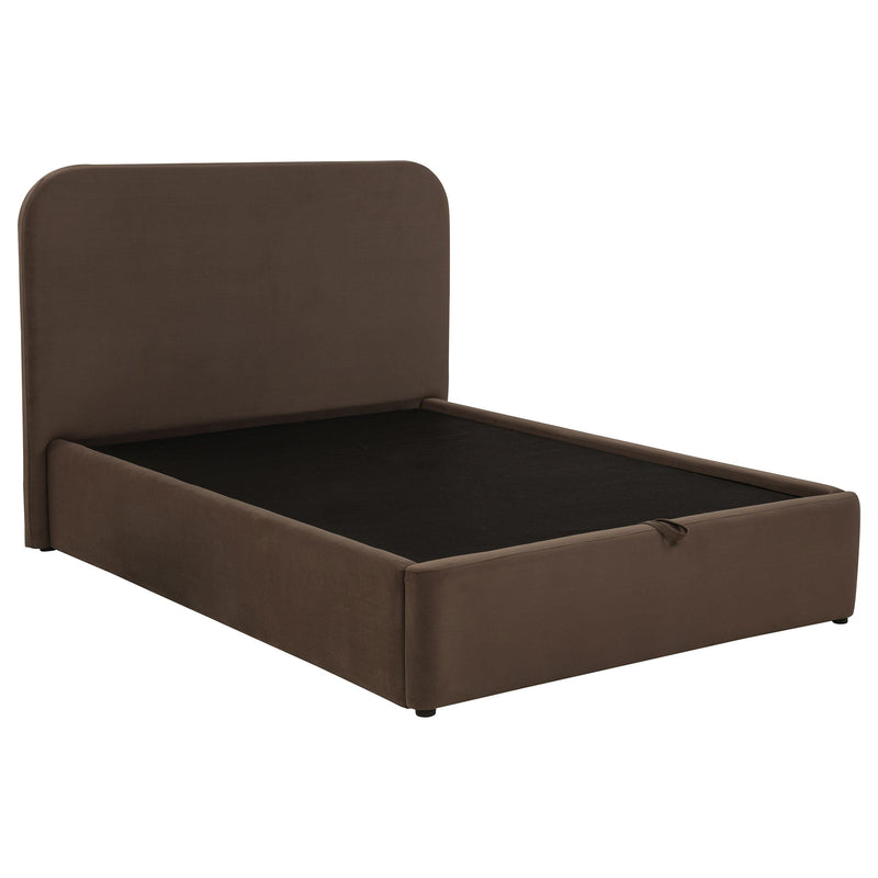Anders Upholstered Full Storage Lift Platform Bed Chocolate - 306037CHF