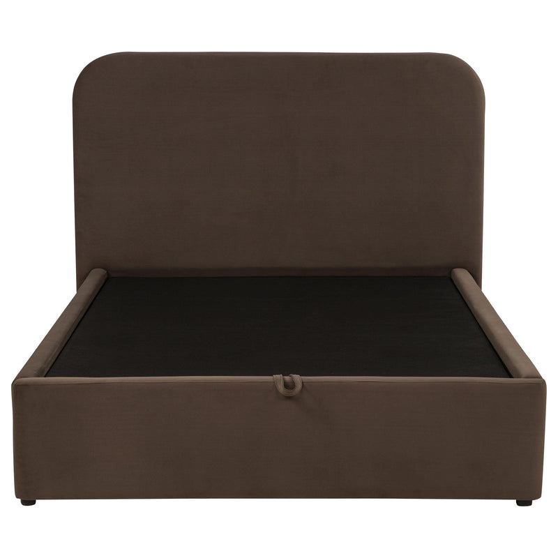 Anders Upholstered Full Storage Lift Platform Bed Chocolate - 306037CHF