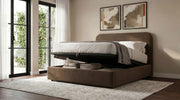 Anders Upholstered Queen Storage Lift Platform Bed Chocolate - 306037CHQ