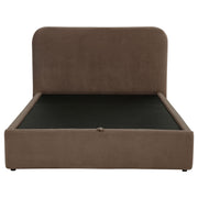 Anders Upholstered Queen Storage Lift Platform Bed Chocolate - 306037CHQ