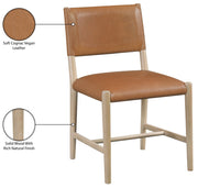 Andie Vegan Leather Upholstered Dining Chair in Cognac, Set of 2 - 88074Cognac-C
