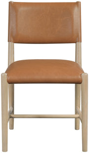 Andie Vegan Leather Upholstered Dining Chair in Cognac, Set of 2 - 88074Cognac-C