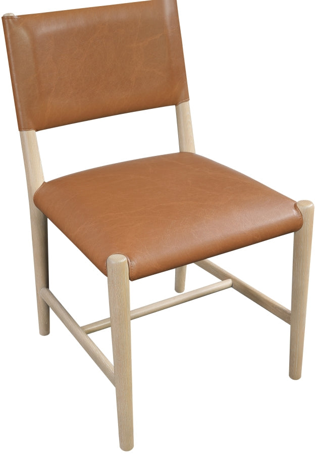 Andie Vegan Leather Upholstered Dining Chair in Cognac, Set of 2 - 88074Cognac-C