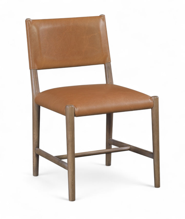 Andie Vegan Leather Upholstered Dining Chair in Cognac, Set of 2 - 88075Cognac-C