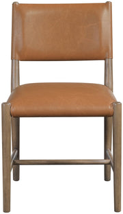 Andie Vegan Leather Upholstered Dining Chair in Cognac, Set of 2 - 88075Cognac-C