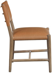 Andie Vegan Leather Upholstered Dining Chair in Cognac, Set of 2 - 88075Cognac-C