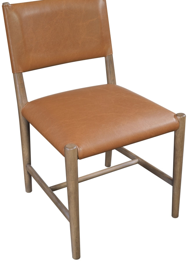 Andie Vegan Leather Upholstered Dining Chair in Cognac, Set of 2 - 88075Cognac-C