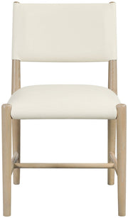 Andie Vegan Leather Upholstered Dining Chair in Cream, Set of 2 - 88074Cream-C