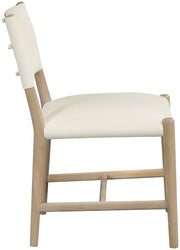 Andie Vegan Leather Upholstered Dining Chair in Cream, Set of 2 - 88074Cream-C