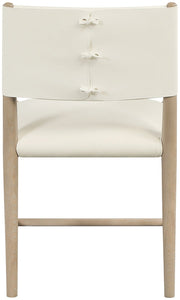 Andie Vegan Leather Upholstered Dining Chair in Cream, Set of 2 - 88074Cream-C