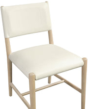 Andie Vegan Leather Upholstered Dining Chair in Cream, Set of 2 - 88074Cream-C