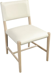 Andie Vegan Leather Upholstered Dining Chair in Cream, Set of 2 - 88074Cream-C