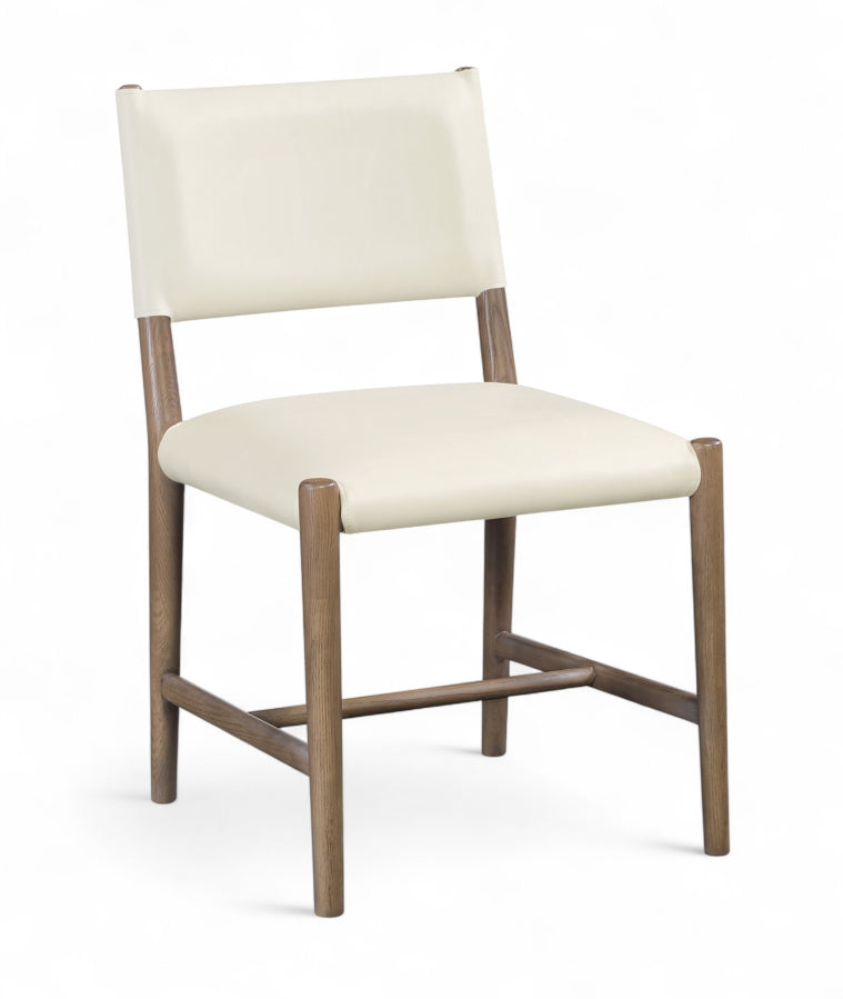 Andie Vegan Leather Upholstered Dining Chair in Cream, Set of 2 - 88075Cream-C