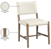 Andie Vegan Leather Upholstered Dining Chair in Cream, Set of 2 - 88075Cream-C