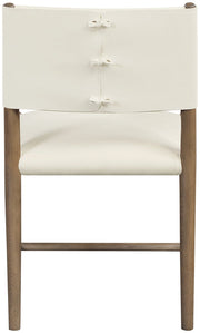 Andie Vegan Leather Upholstered Dining Chair in Cream, Set of 2 - 88075Cream-C