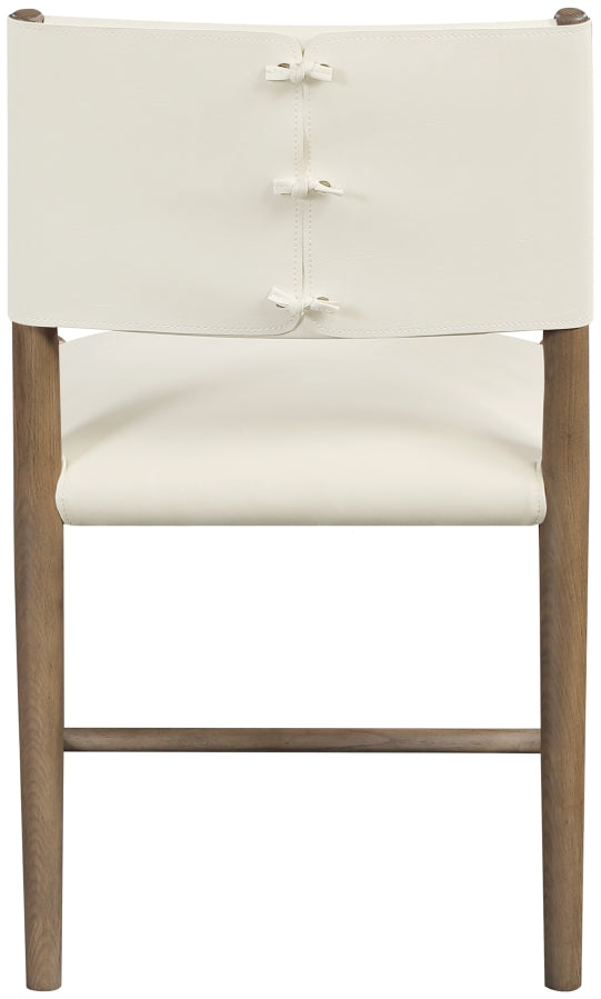 Andie Vegan Leather Upholstered Dining Chair in Cream, Set of 2 - 88075Cream-C