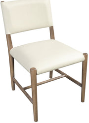Andie Vegan Leather Upholstered Dining Chair in Cream, Set of 2 - 88075Cream-C