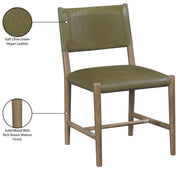 Andie Vegan Leather Upholstered Dining Chair in Olive, Set of 2 - 88075Olive-C