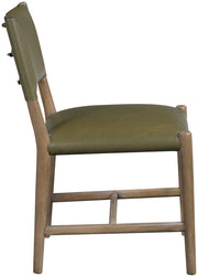 Andie Vegan Leather Upholstered Dining Chair in Olive, Set of 2 - 88075Olive-C