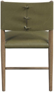Andie Vegan Leather Upholstered Dining Chair in Olive, Set of 2 - 88075Olive-C