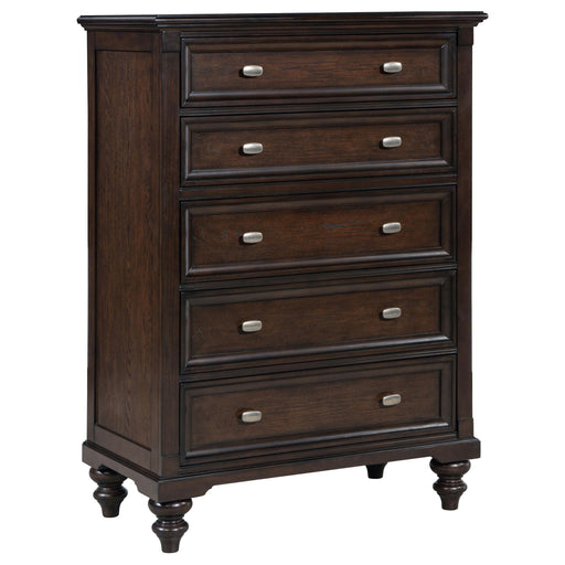 Andover 5-drawer Chest of Drawers Dark Oak - 223635