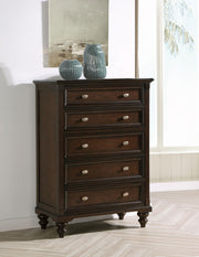 Andover 5-drawer Chest of Drawers Dark Oak - 223635