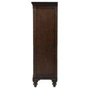 Andover 6-drawer Tempered Glass Door Chest Dark Oak - 223637
