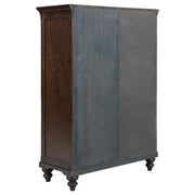 Andover 6-drawer Tempered Glass Door Chest Dark Oak - 223637