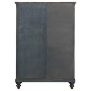 Andover 6-drawer Tempered Glass Door Chest Dark Oak - 223637