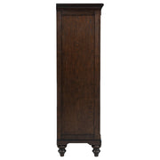 Andover 6-drawer Tempered Glass Door Chest Dark Oak - 223637