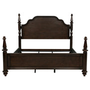 Andover 63-inch Four Poster Eastern King Bed Dark Oak - 223631KE