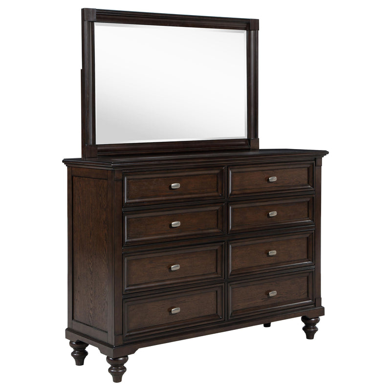 Andover 8-drawer Dresser and Mirror Dark Oak - 223633M