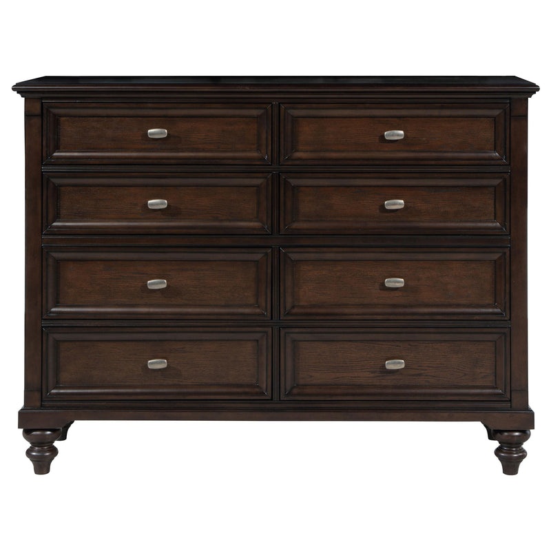 Andover 8-drawer Dresser Cabinet Dark Oak - 223633