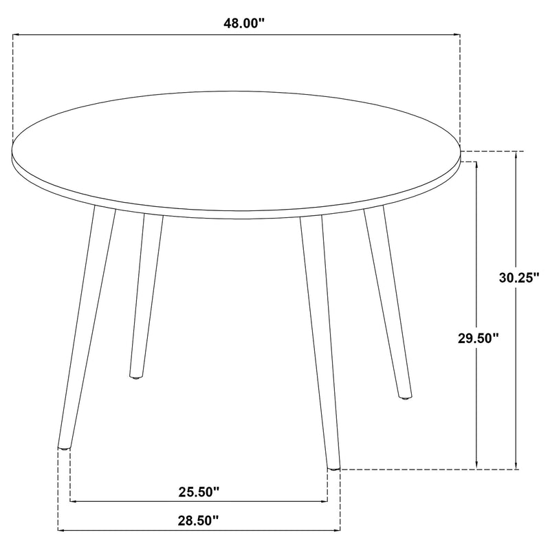 Andrews 48-inch Round Wood Dining Room Table Light Ash - 122500