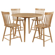 Andrews 5-piece Round Counter Height Dining Set Light Ash - 122508-S5