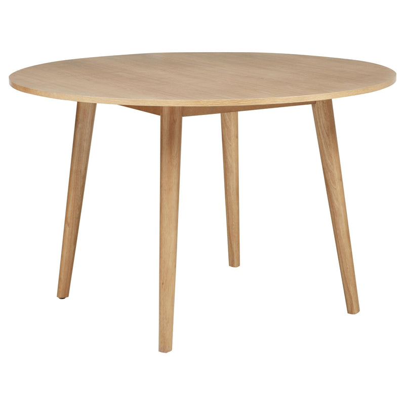 Andrews 5-piece Round Dining Table Set Light Ash and White - 122500-S5W