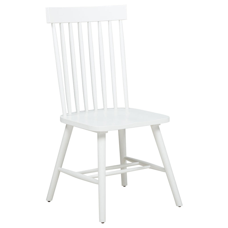 Andrews 5-piece Round Dining Table Set Light Ash and White - 122500-S5W