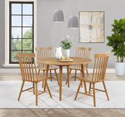 Andrews 5-piece Round Wood Dining Room Table Set Light Ash - 122500-S5