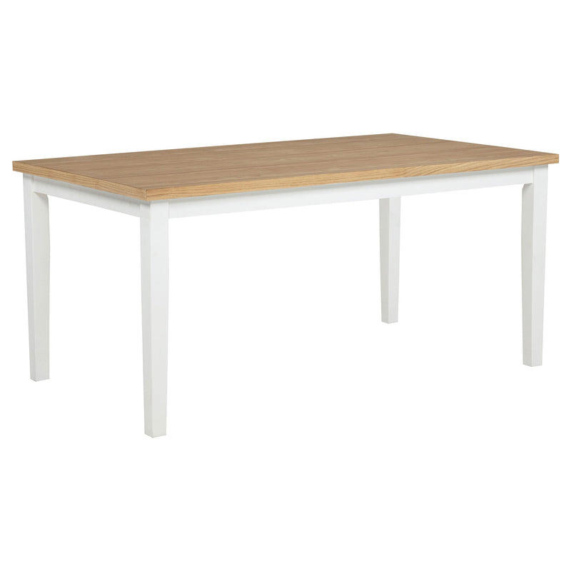 Andrews 66-inch Rectangular Dining Table Light Ash and White - 122501