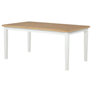 Andrews 66-inch Rectangular Dining Table Light Ash and White - 122501