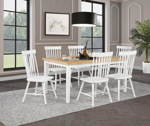 Andrews 7-piece Rectangular Dining Set Light Ash and White - 122501-S7W