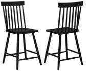 Andrews Windsor Counter Height Dining Side Chair Black (Set of 2) - 122509BLK