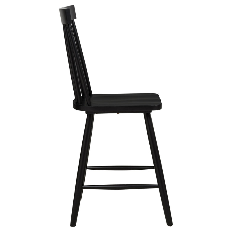 Andrews Windsor Counter Height Dining Side Chair Black (Set of 2) - 122509BLK