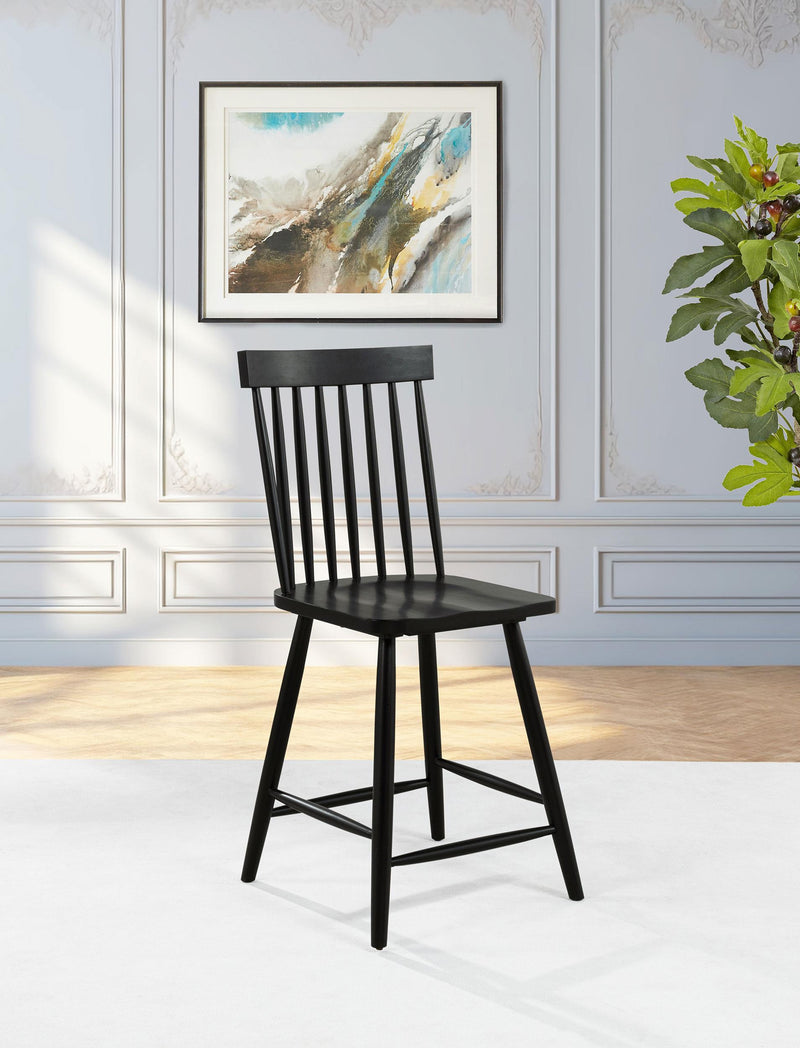 Andrews Windsor Counter Height Dining Side Chair Black (Set of 2) - 122509BLK