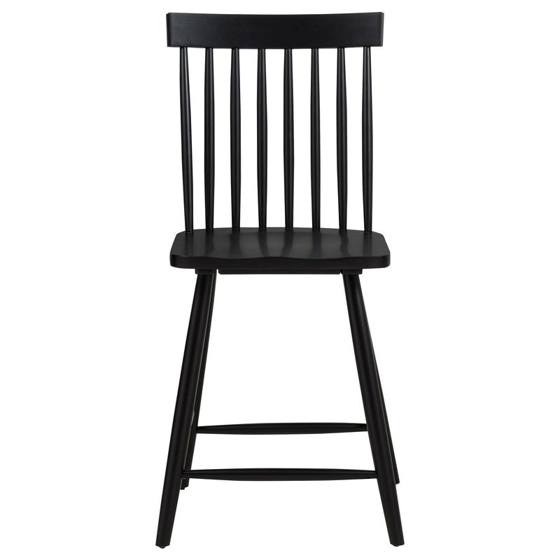 Andrews Windsor Counter Height Dining Side Chair Black (Set of 2) - 122509BLK