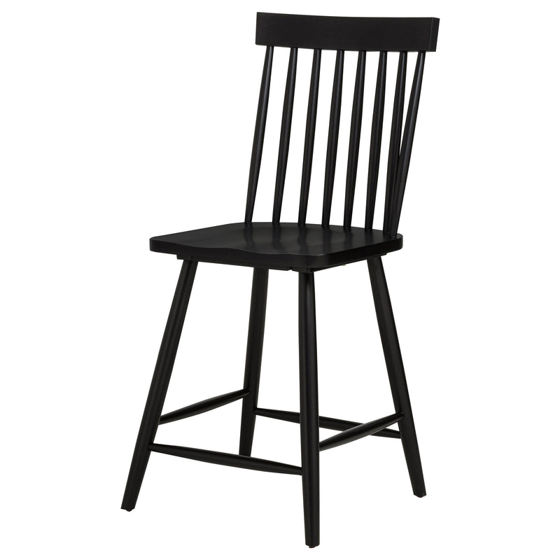 Andrews Windsor Counter Height Dining Side Chair Black (Set of 2) - 122509BLK