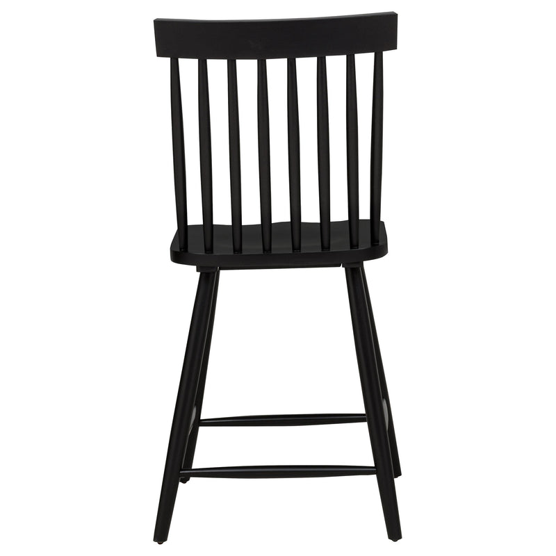 Andrews Windsor Counter Height Dining Side Chair Black (Set of 2) - 122509BLK