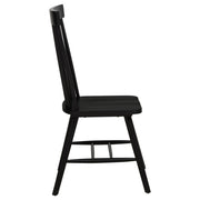 Andrews Windsor Spindle Back Dining Side Chair Black (Set of 2) - 122502BLK